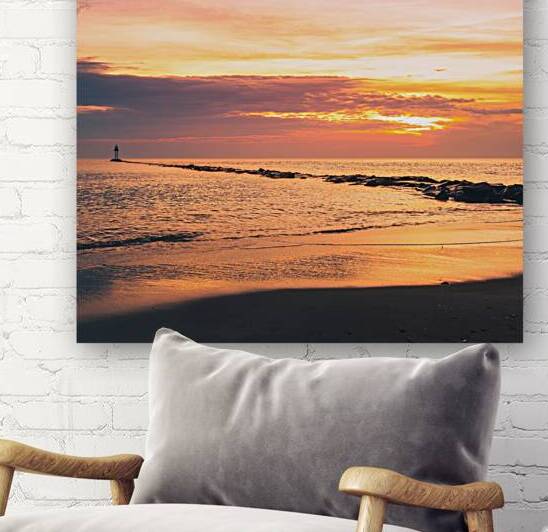 Higbee Beach Magenta Sunset On the Rocks by Jason Fink