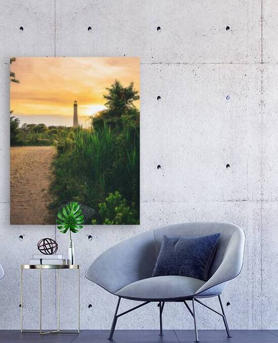 Cape May Lighthouse Sunset Blue Trail View by Jason Fink