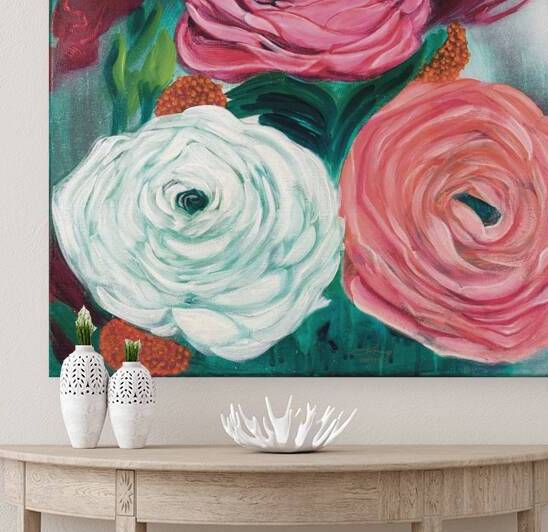 Vibrance Blooms  Oil Painting Print by Kara Waters