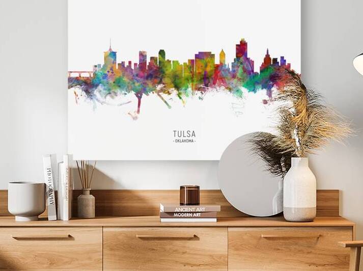 Tulsa Oklahoma Skyline by Michael Tompsett