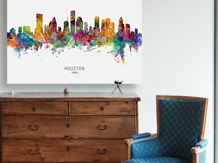 Houston Texas Skyline by Michael Tompsett