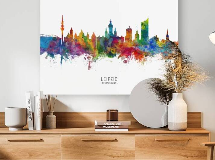 Leipzig Germany Skyline by Michael Tompsett