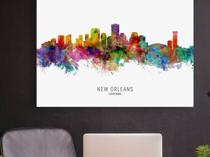 New Orleans Louisiana Skyline by Michael Tompsett
