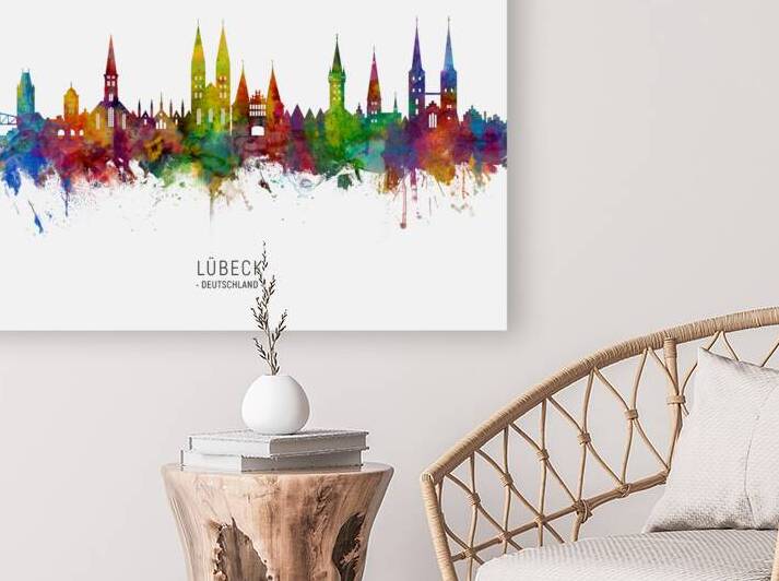 Lubeck Germany Skyline by Michael Tompsett