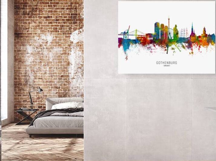 Gothenburg Sweden Skyline by Michael Tompsett