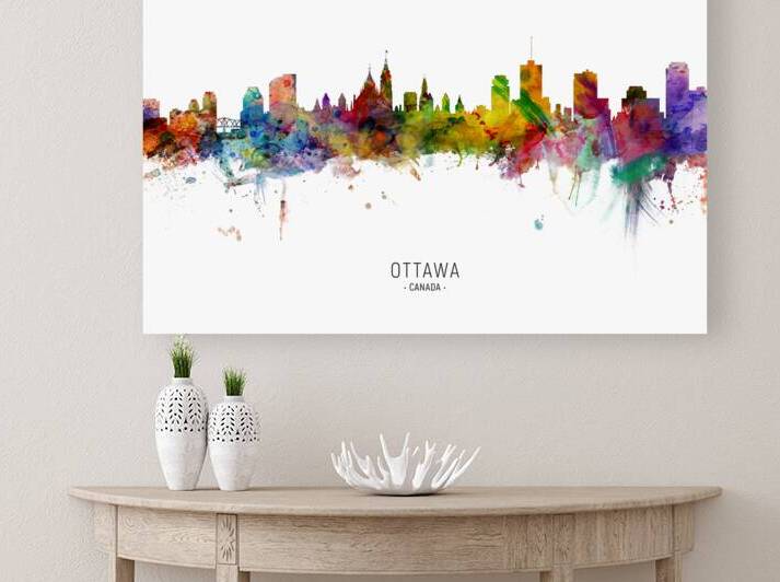 Ottawa Canada Skyline by Michael Tompsett
