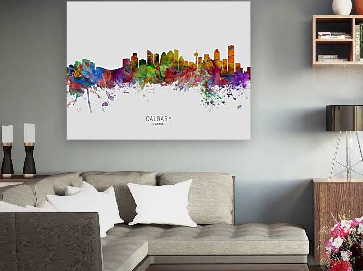 Calgary Canada Skyline by Michael Tompsett