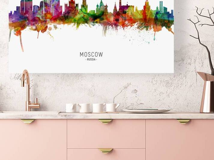 Moscow Russia Skyline by Michael Tompsett