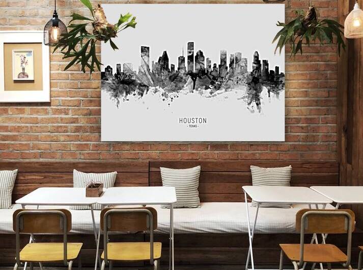 Houston Texas Skyline by Michael Tompsett