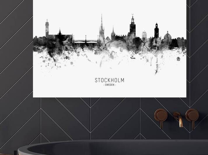 Stockholm Sweden Skyline by Michael Tompsett