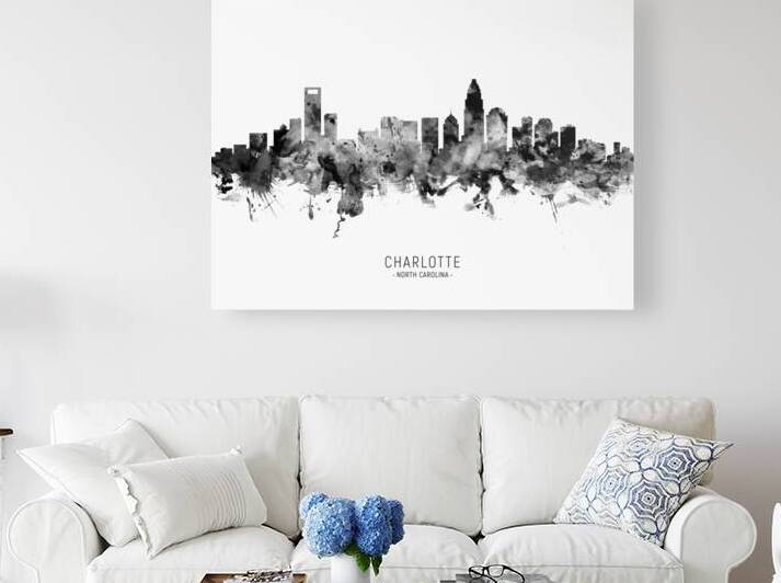 Charlotte North Carolina Skyline by Michael Tompsett