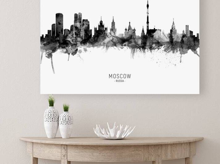 Moscow Russia Skyline by Michael Tompsett