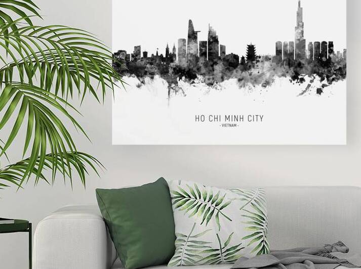 Ho Chi Minh City Vietnam Skyline by Michael Tompsett