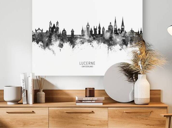 Lucerne Switzerland Luzern Skyline by Michael Tompsett