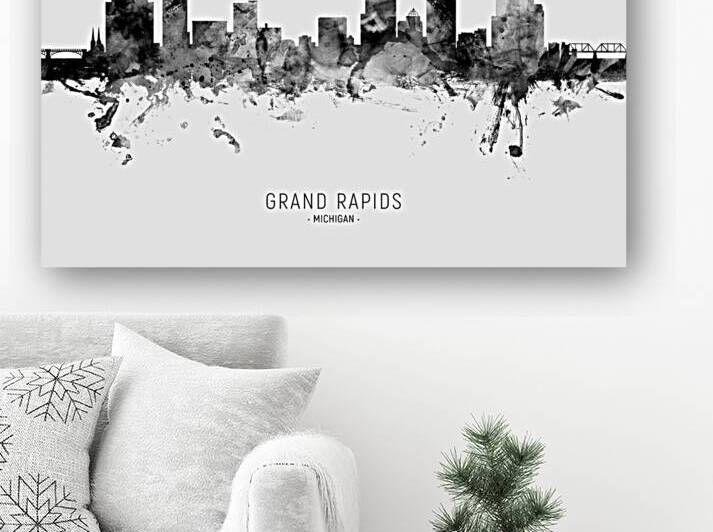 Grand Rapids Michigan Skyline by Michael Tompsett