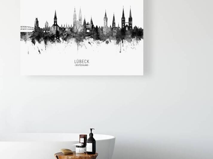 Lubeck Germany Skyline by Michael Tompsett