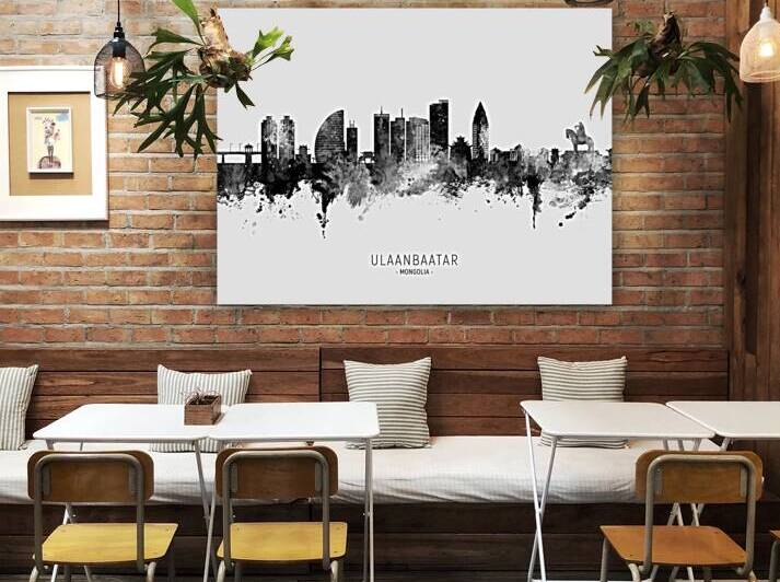 Ulaanbaatar Mongolia Skyline by Michael Tompsett