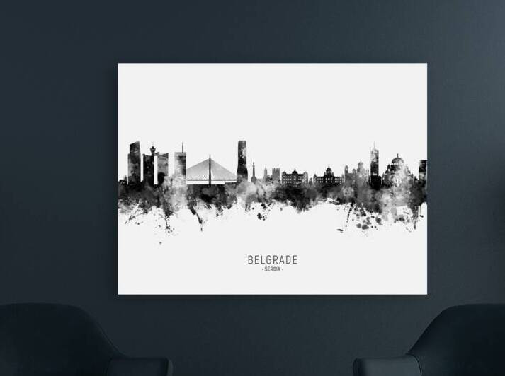 Belgrade Serbia Skyline by Michael Tompsett