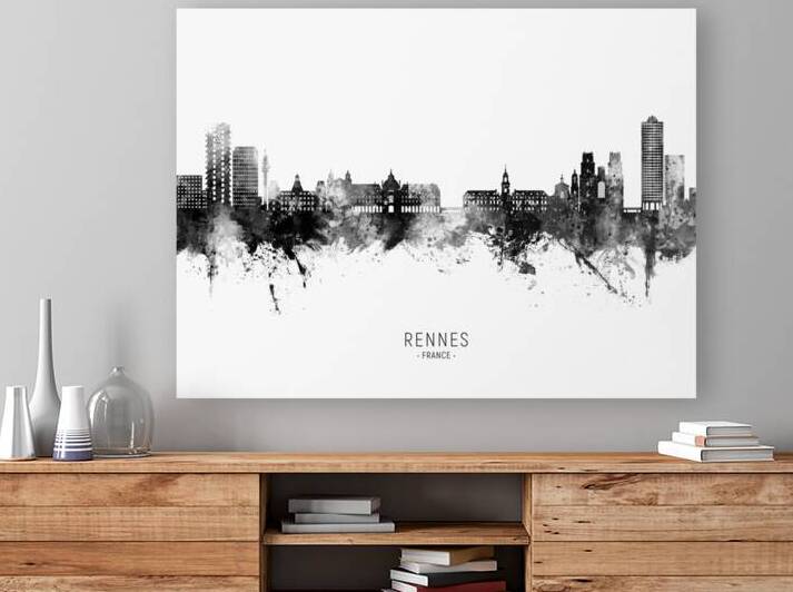 Rennes France Skyline by Michael Tompsett