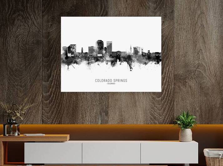 Colorado Springs Colorado Skyline by Michael Tompsett