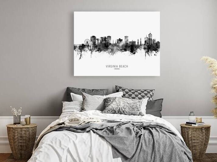 Virginia Beach Virginia Skyline by Michael Tompsett