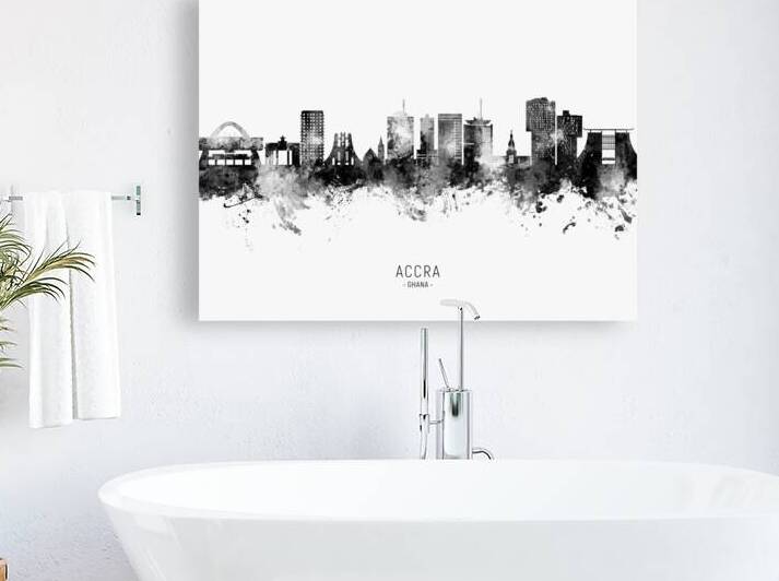 Accra Ghana Skyline by Michael Tompsett