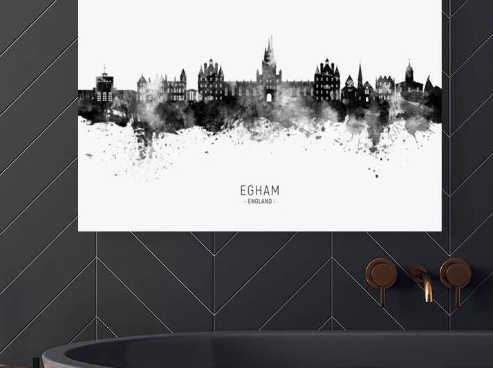 Egham England Skyline by Michael Tompsett