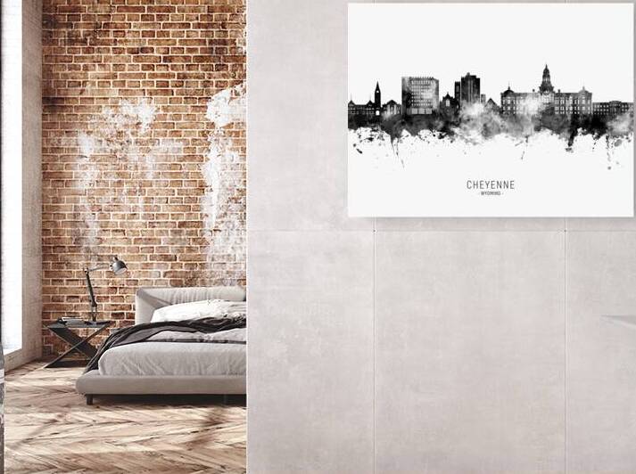 Cheyenne Wyoming Skyline by Michael Tompsett