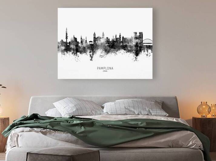 Pamplona Spain Skyline by Michael Tompsett