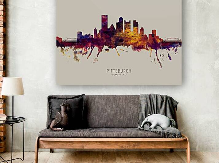 Pittsburgh Pennsylvania Skyline by Michael Tompsett