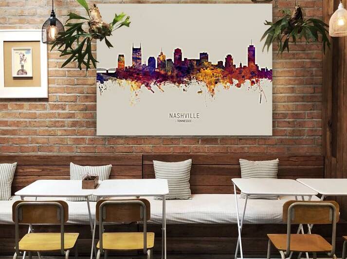 Nashville Tennessee Skyline by Michael Tompsett