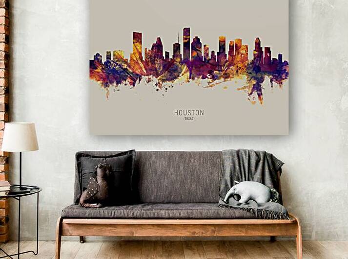 Houston Texas Skyline by Michael Tompsett