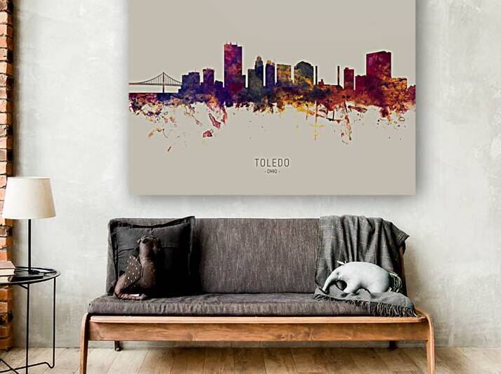 Toledo Ohio Skyline by Michael Tompsett