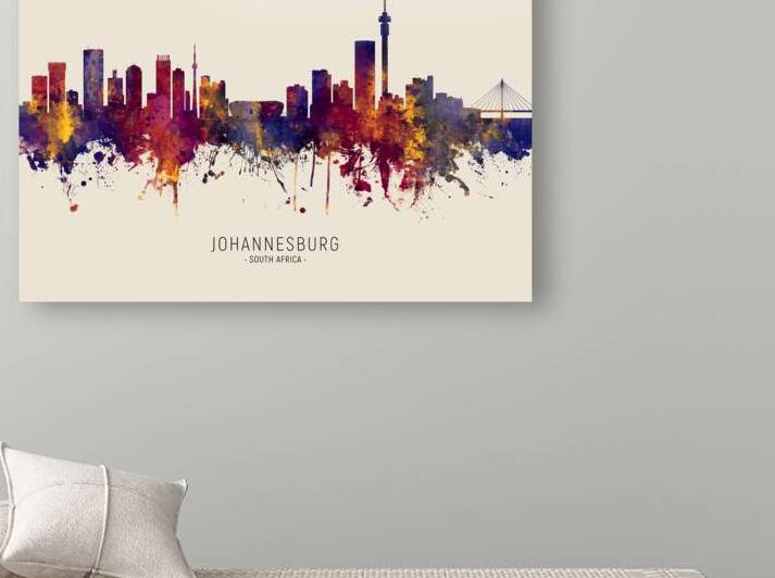 Johannesburg South Africa Skyline by Michael Tompsett