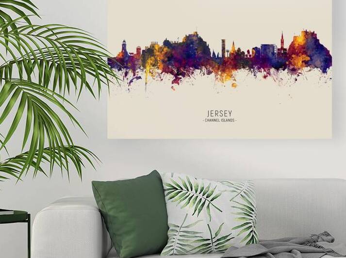 Jersey Channel Islands Skyline by Michael Tompsett