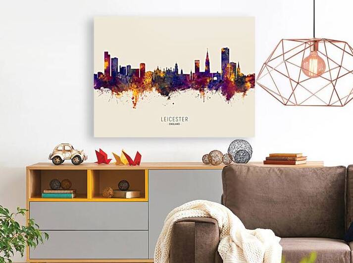 Leicester England Skyline by Michael Tompsett