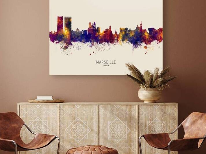 Marseille France Skyline by Michael Tompsett