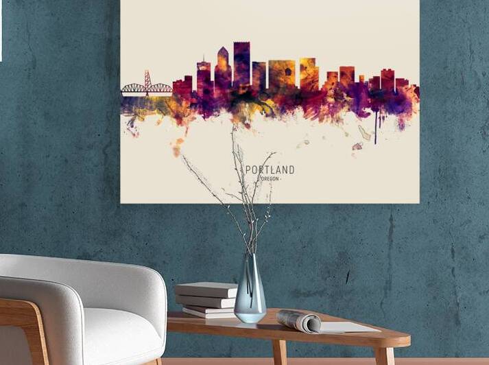 Portland Oregon Skyline by Michael Tompsett