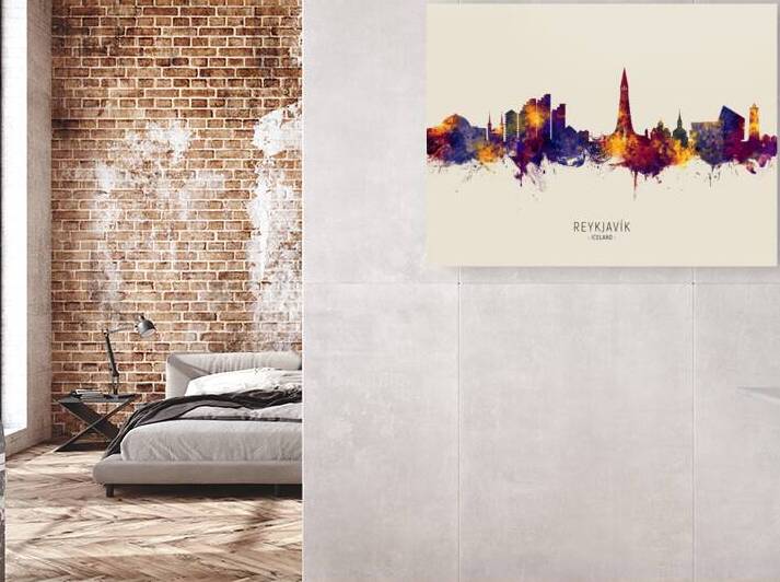 Reykjavik Iceland Skyline by Michael Tompsett