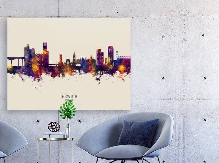 Ipswich England Skyline by Michael Tompsett