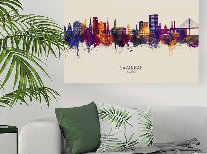 Savannah Georgia Skyline by Michael Tompsett