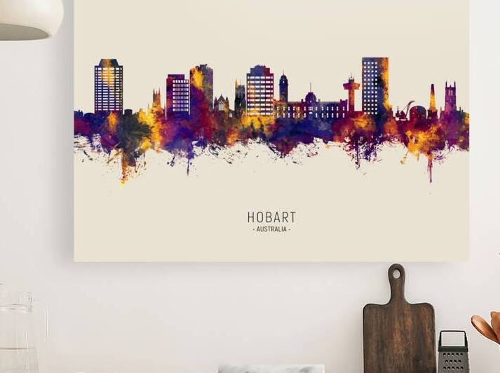 Hobart Australia Skyline by Michael Tompsett