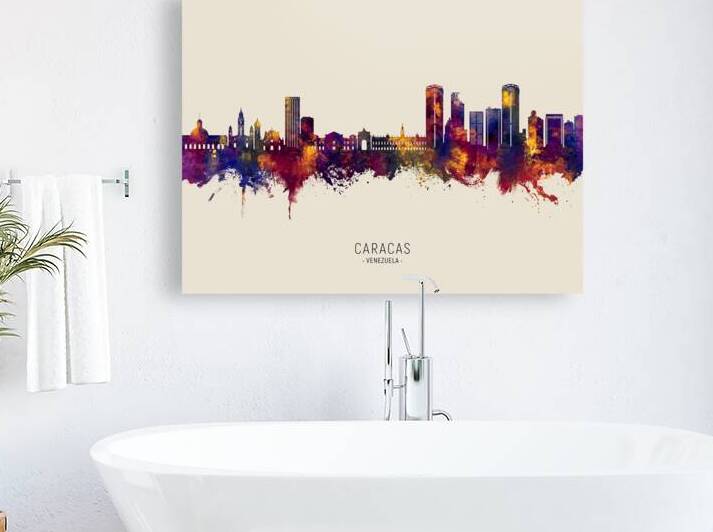 Caracas Venezuela Skyline by Michael Tompsett