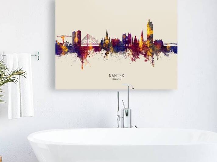 Nantes France Skyline by Michael Tompsett