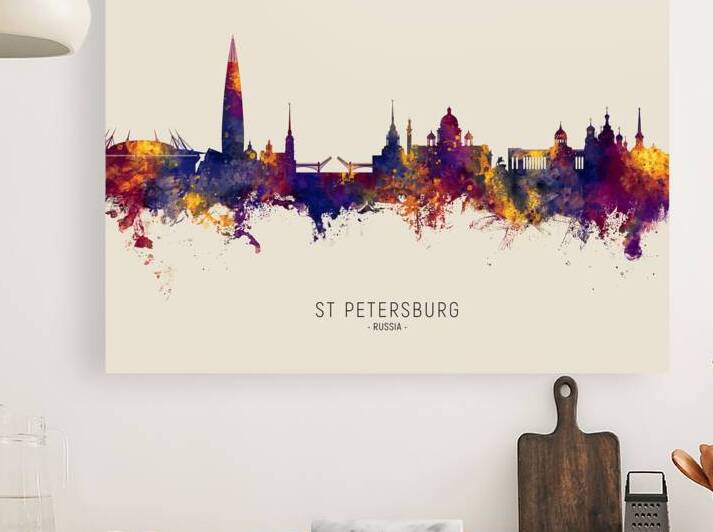 St Petersburg Russia Skyline by Michael Tompsett