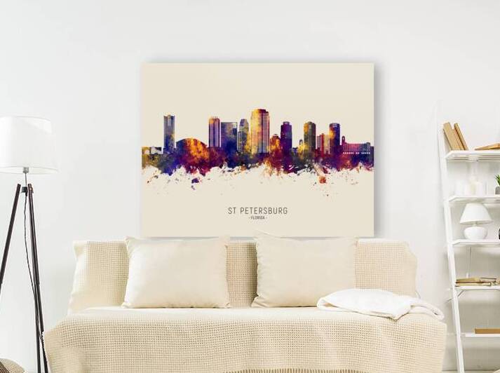 St Petersburg Florida Skyline by Michael Tompsett