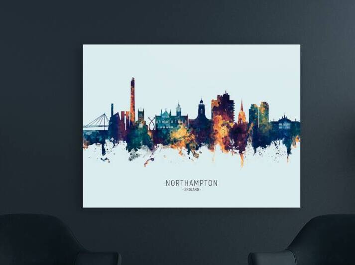 Northampton England Skyline by Michael Tompsett