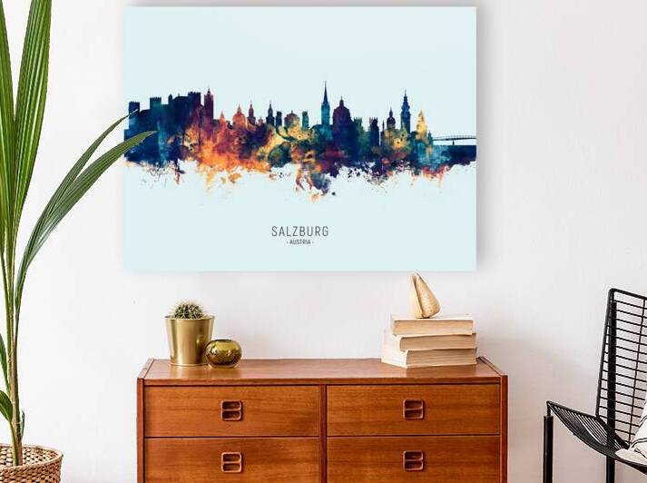 Salzburg Austria Skyline by Michael Tompsett