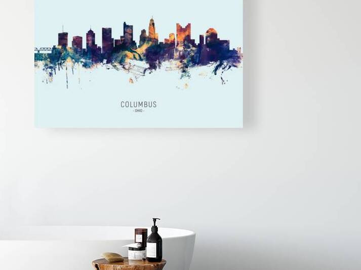 Columbus Ohio Skyline by Michael Tompsett