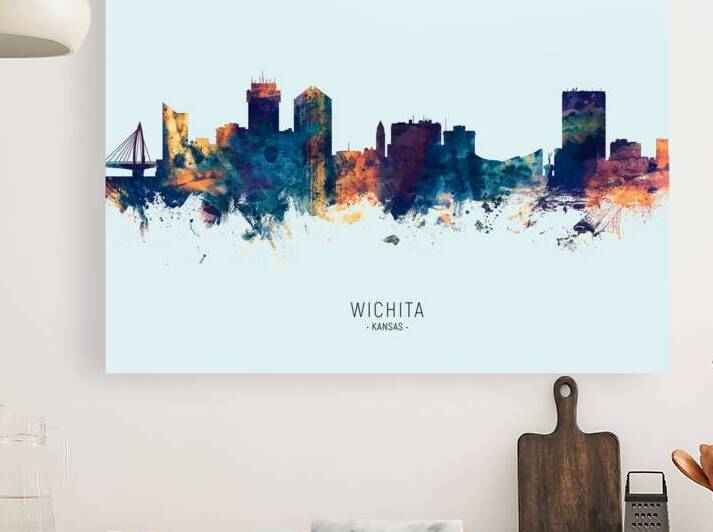 Wichita Kansas Skyline by Michael Tompsett